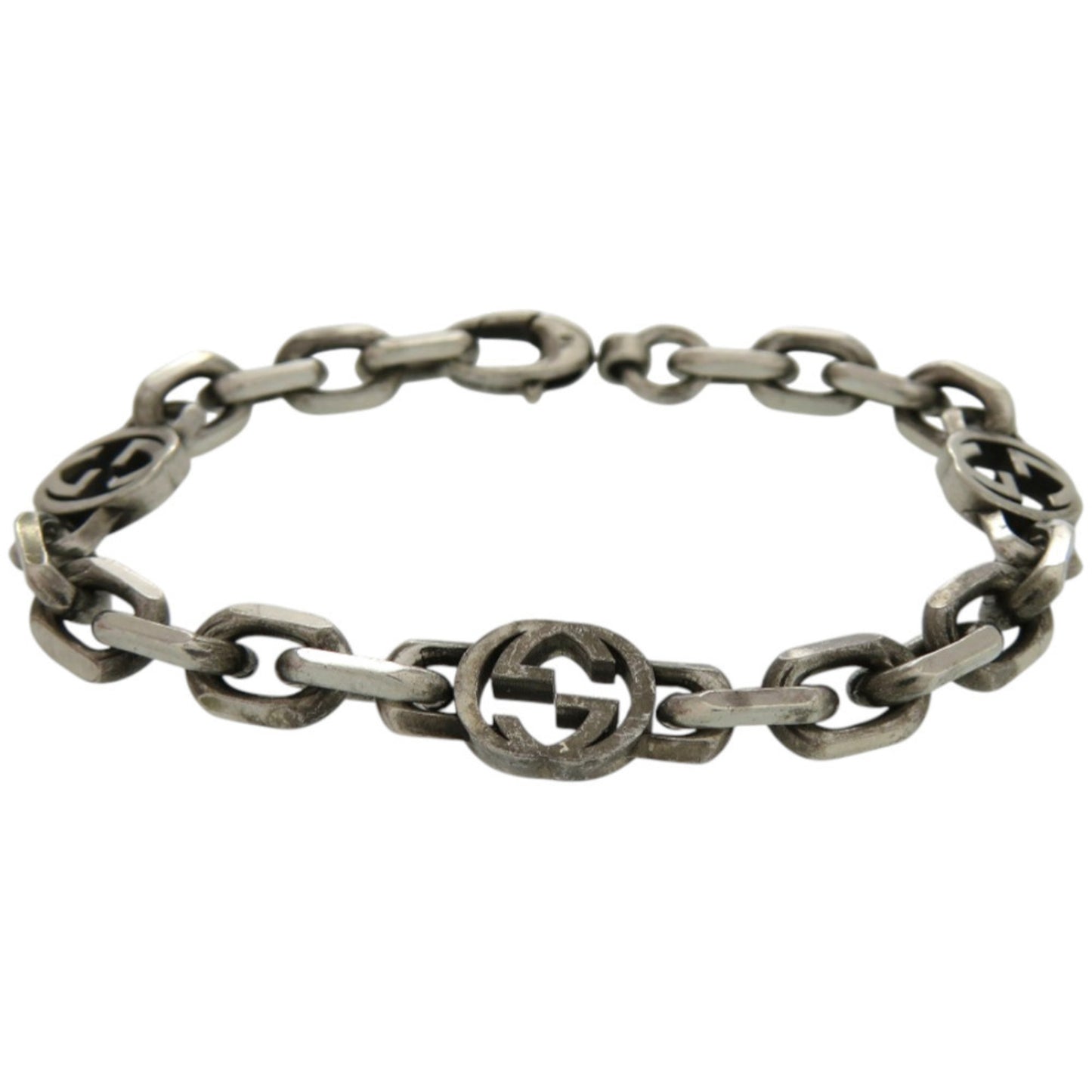 Gucci Interlocking Chain Bracelet In 925 Sterling Silver