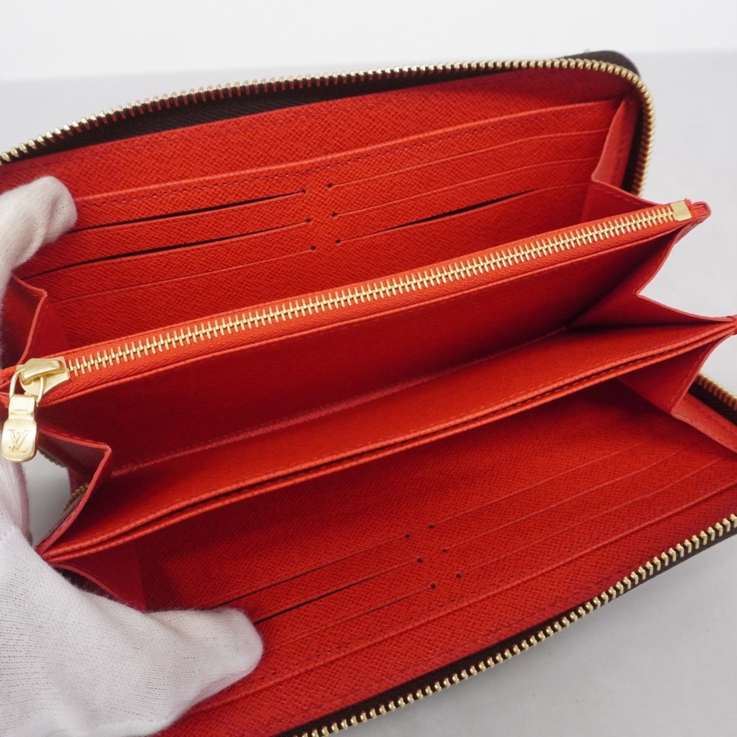 Louis Vuitton Monogram Zippy Wallet M41896 Brown Coquelicot