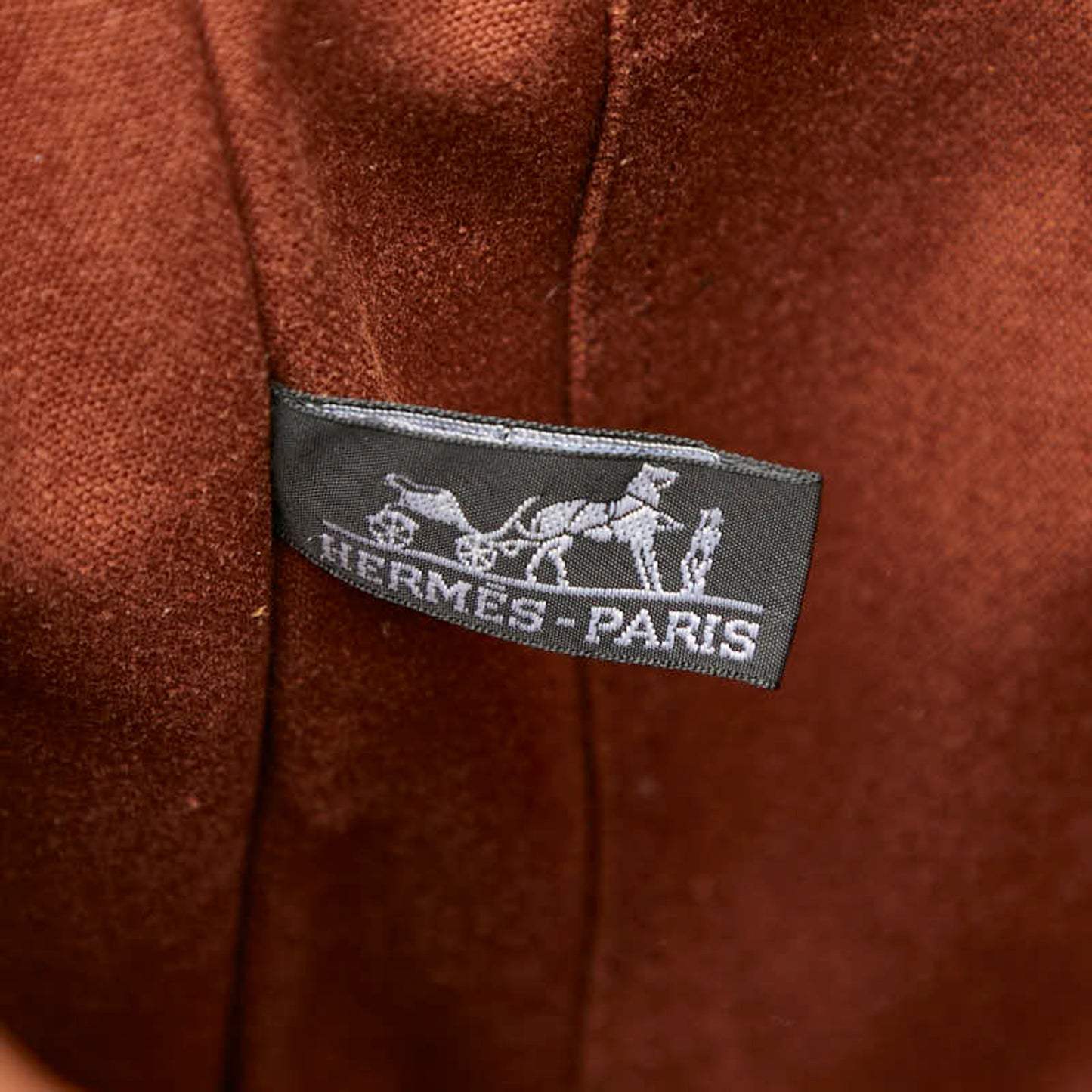 Herms Foule Tote Mm Bag Brown Navy Canvas