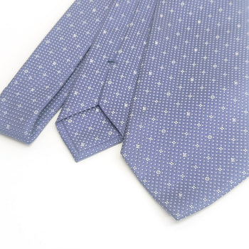 Louis Vuitton 100% Silk Grid Monogram Tie M79433 Blue Navy Ja-23505