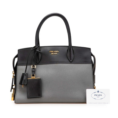 Prada Esplanade Two-Tone Handbag 1Ba046 In Black