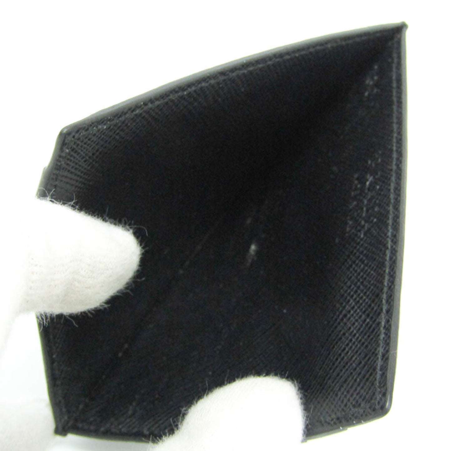 Prada Saffiano Leather Card Case Black