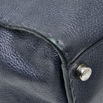 Fendi Selleria Peekaboo Fit Bugseye Monster Business Bag Shoulder 2-Way Navy Leather