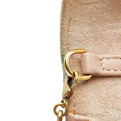 Christian Dior Dior Cannage Stud Chain Wallet Shoulder Bag In Pink Leather