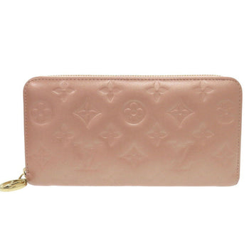 Louis Vuitton Monogram Embossed M81708 Lambskin Rose Gold Long Wallet Pink Lv 0421Louis Vuitton