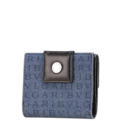Bvlgari Logomania Bifold Wallet In Blue