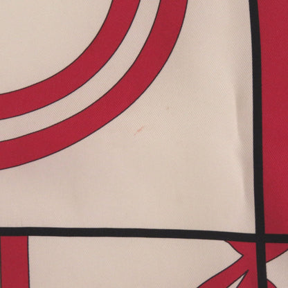 Hermes Herms Carr 65 "En Desordre" (Disorderly) Brides De Gala Silk Scarf/Muffler In Black