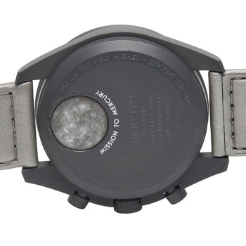 Omega X Swatch Moonswatch Mission To Mercury Watch So33A100 Quartz Movement Gray Dial Ceramic Nylon