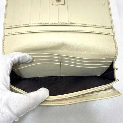 Gucci Bifold Long Wallet Beige White Brown Gold New Bullitt 204836 Gg Canvas Leather Gucci