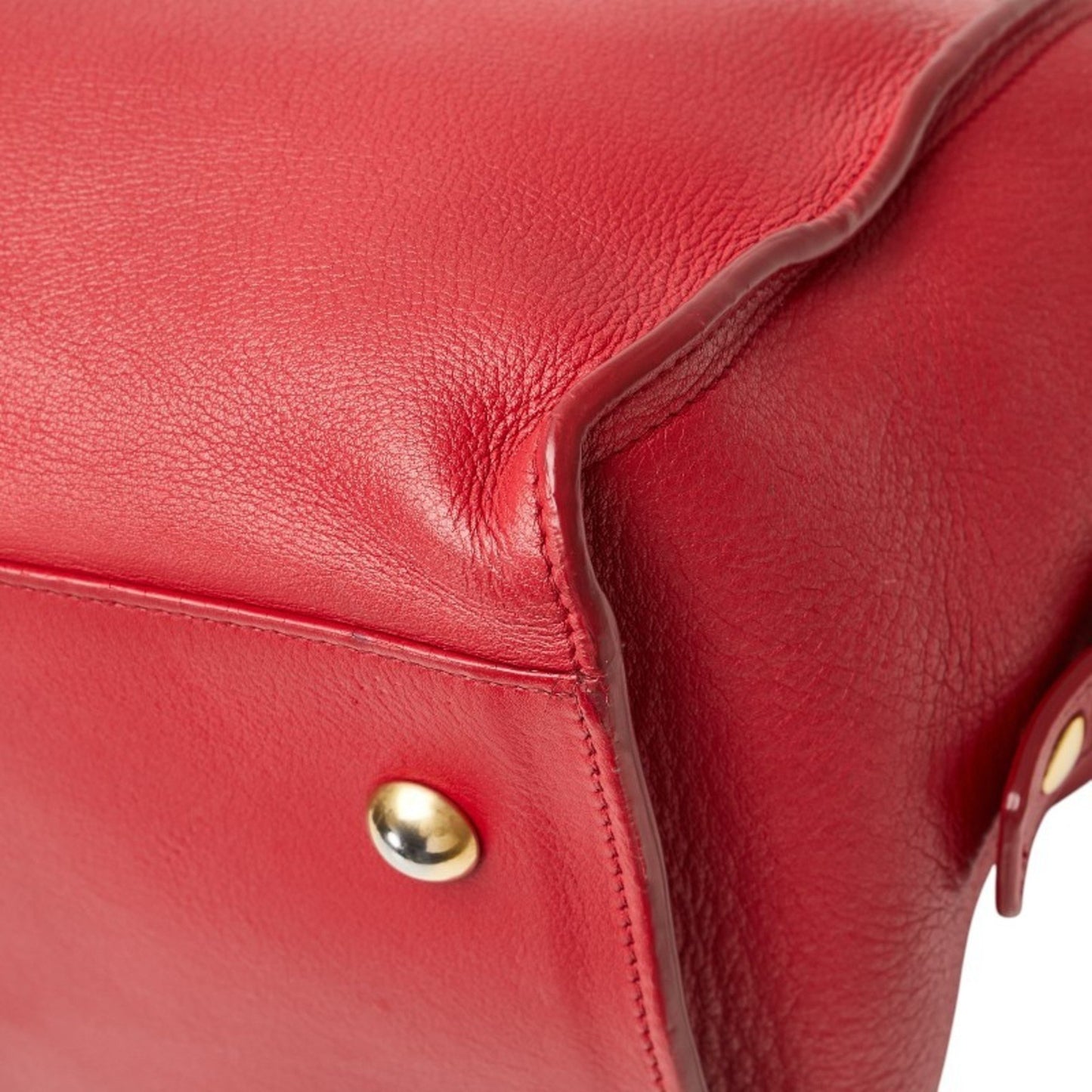 Saint Laurent Petit Cabas Handbag/Shoulder Bag 2Way 311210 Red Leather