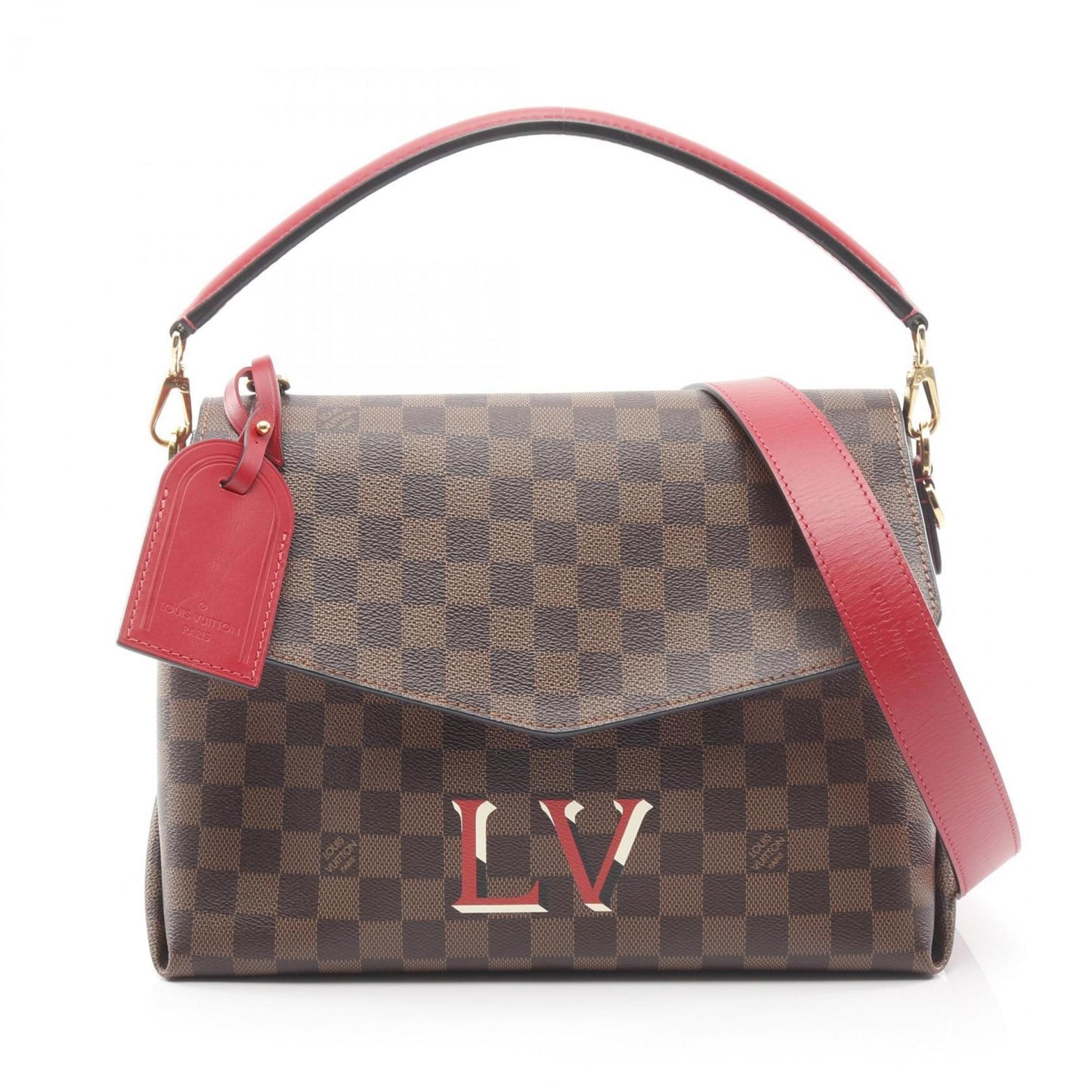 Louis Vuitton Bobur Damier Ebene Scarlet Handbag