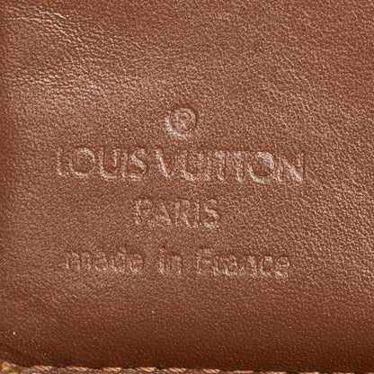Louis Vuitton Monogram Vernis Bloom Round Bi-Fold Wallet M91152 Bronze Brown Patent Leather