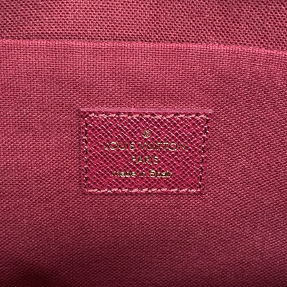Louis Vuitton Monogram Pochette Felicie Shoulder Wallet M81896 Brown Fuchsia