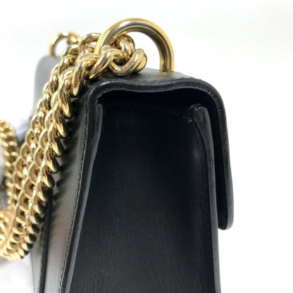 Gucci 409487 Small Padlock Chain Shoulder Bag Leather