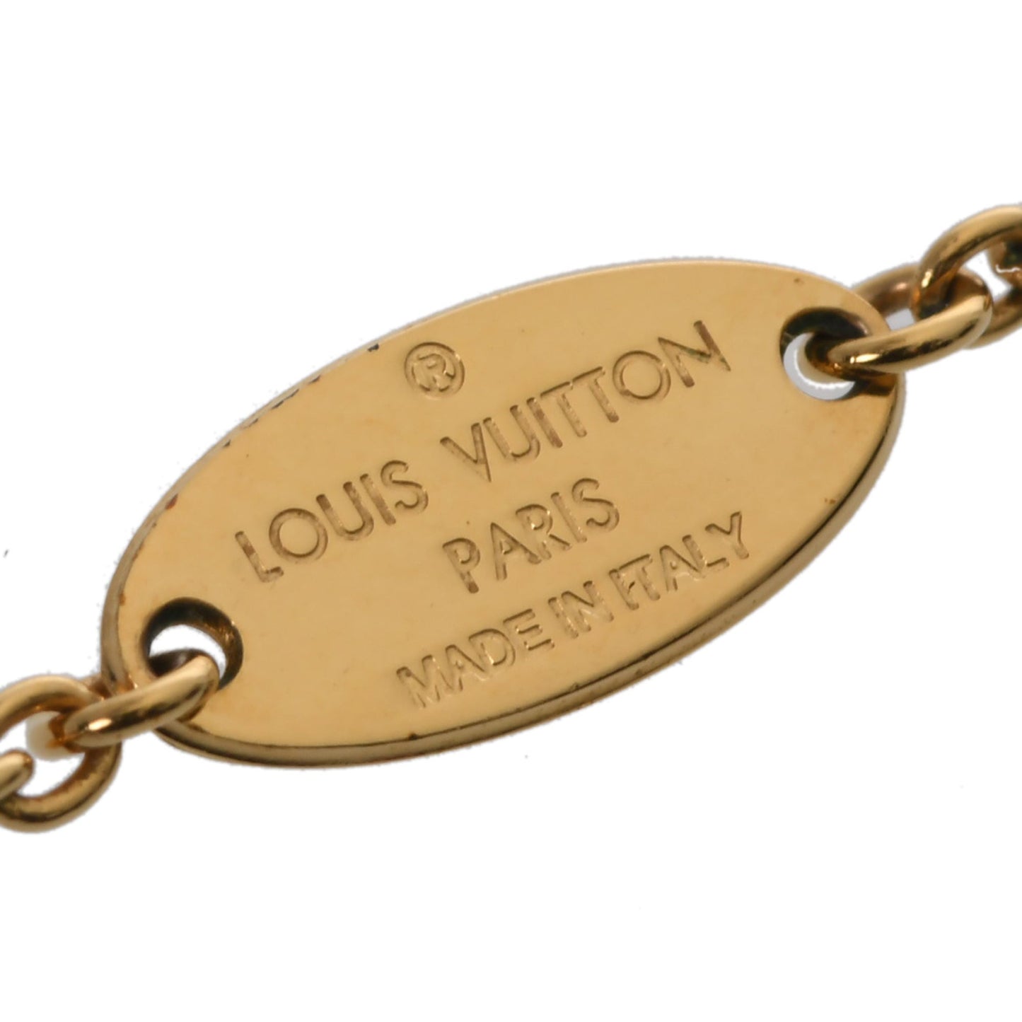 Louis Vuitton Collier Gold M80259 Women'S Gp Mother-Of-Pearl Necklace