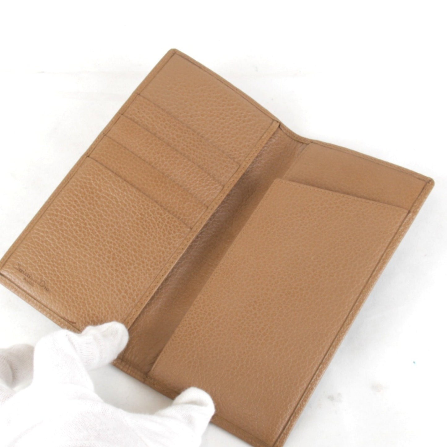 Christian Dior Honeycomb Wallet Brown