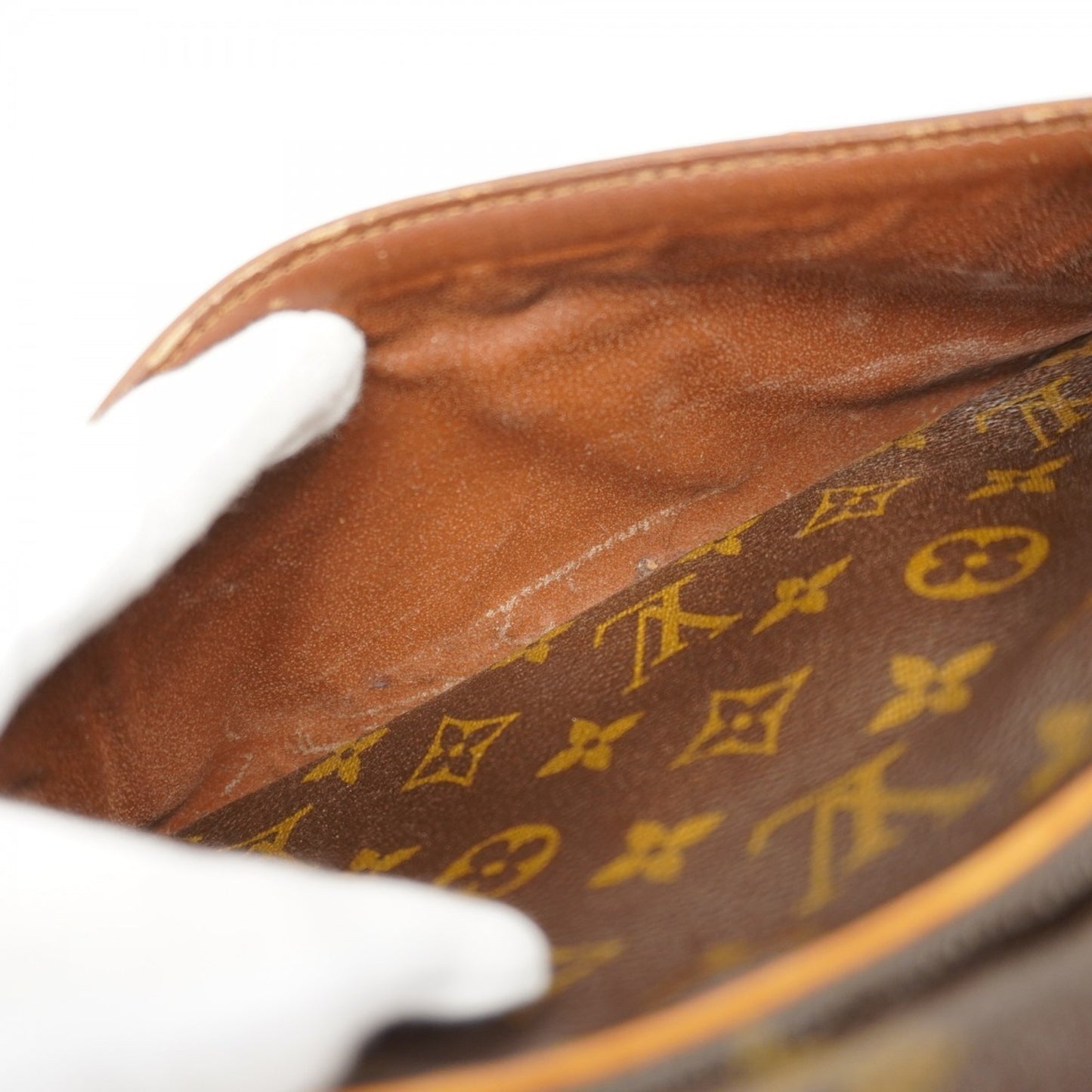 Louis Vuitton Monogram Compigne 23 Clutch Bag M51847 Brown
