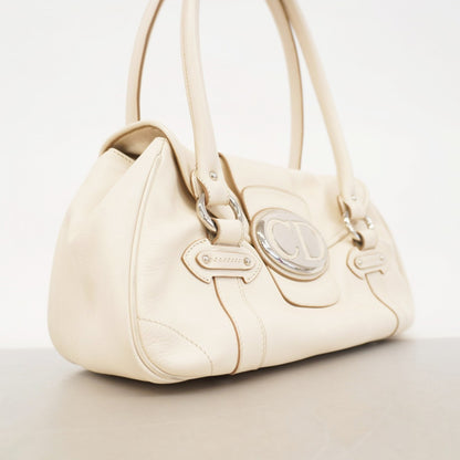 Christian Dior Shoulder Bag Leather White