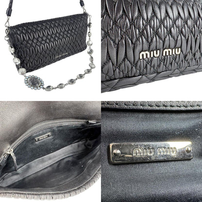 Miu Miu Miu Shoulder Bag In Matelasse Leather
