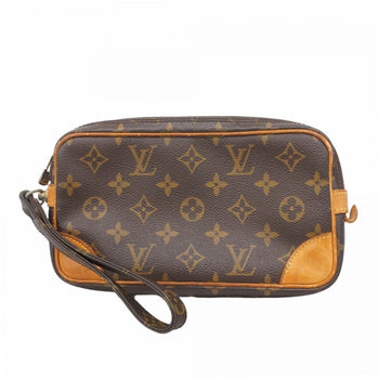 Louis Vuitton Monogram Marly Dragonne Pm Clutch Bag M51827 Brown