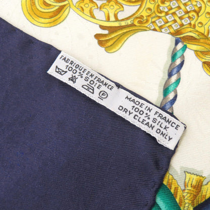 Herms Carr 90 Luna Park Amusement Park Silk Multicolor Scarf Muffler 0133 Hermes