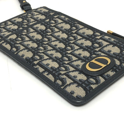 Christian Dior Phone Case Wallet Crossbody Shoulder Bag Shoulder Bag Navy Goldhardware