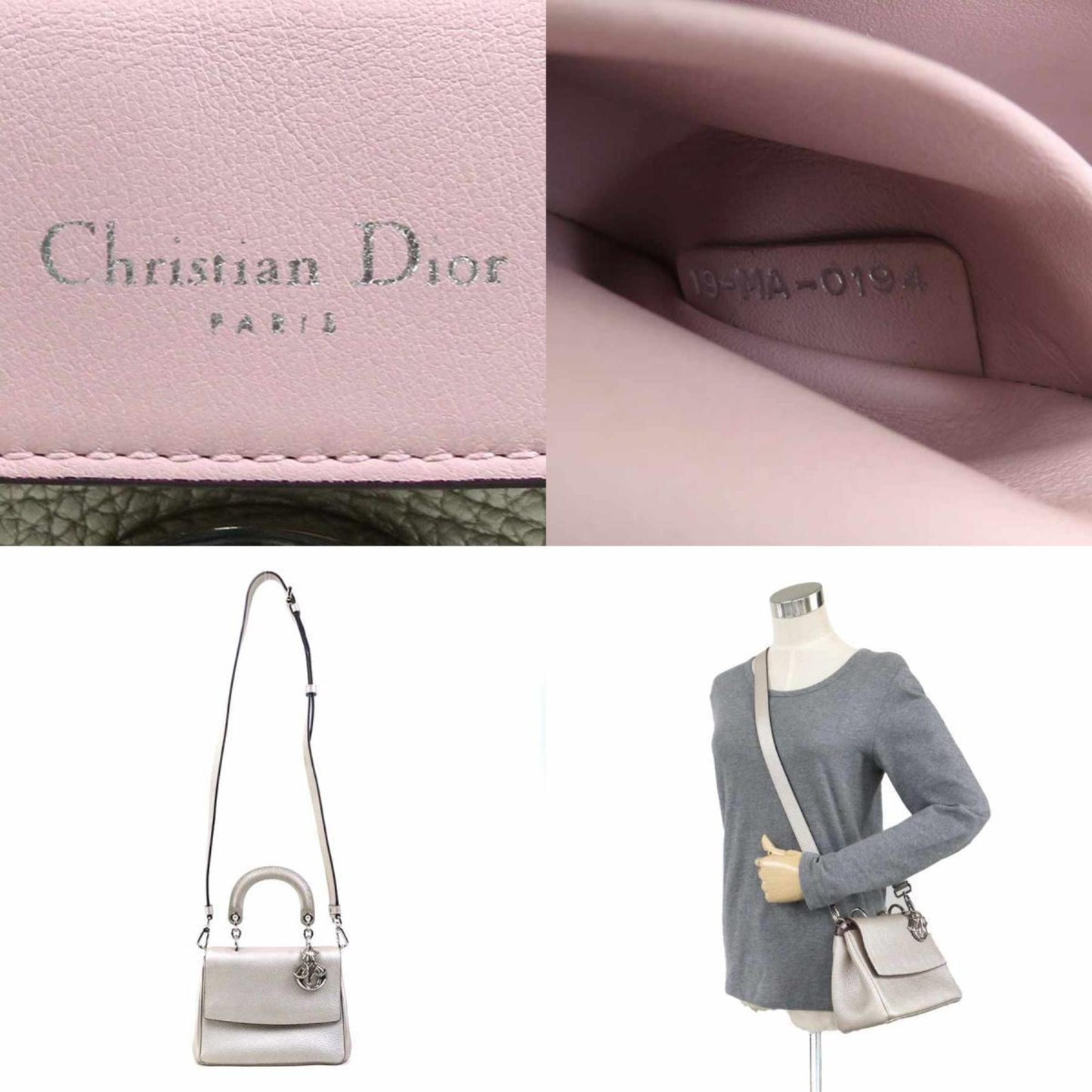 Christian Dior Be Mini Handbag Shoulder Bag In Gold Leather