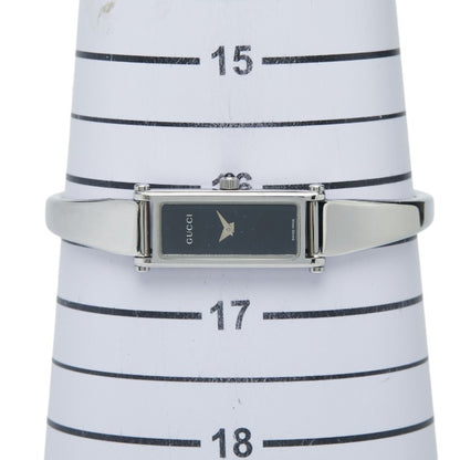 Gucci Bangle Watch 1500L Quartz Black Dial Stainless Steel