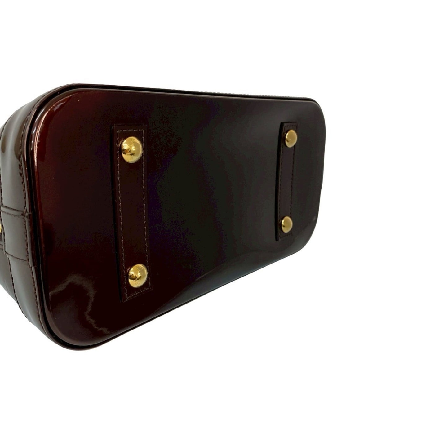 Louis Vuitton Alma Pm Monogram Vernis Patent Leather Enamel Handbag In Amaranth 33771