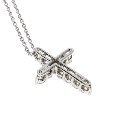 Tiffany Small Cross Diamond Necklace In Platinum Pt950