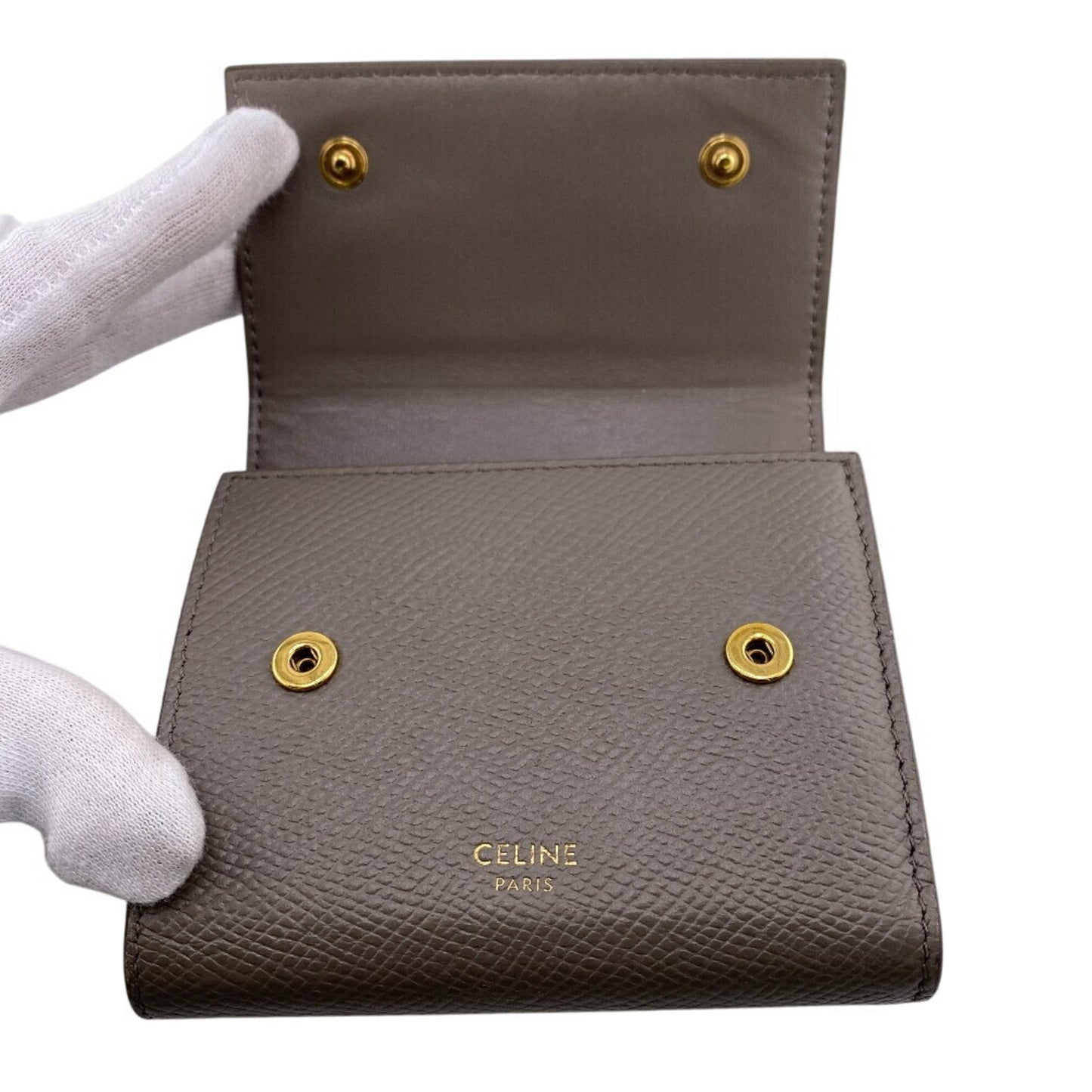 Celine Small Trifold Wallet Gray
