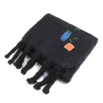 Loewe Anagram Wool Mohair Scarf Black