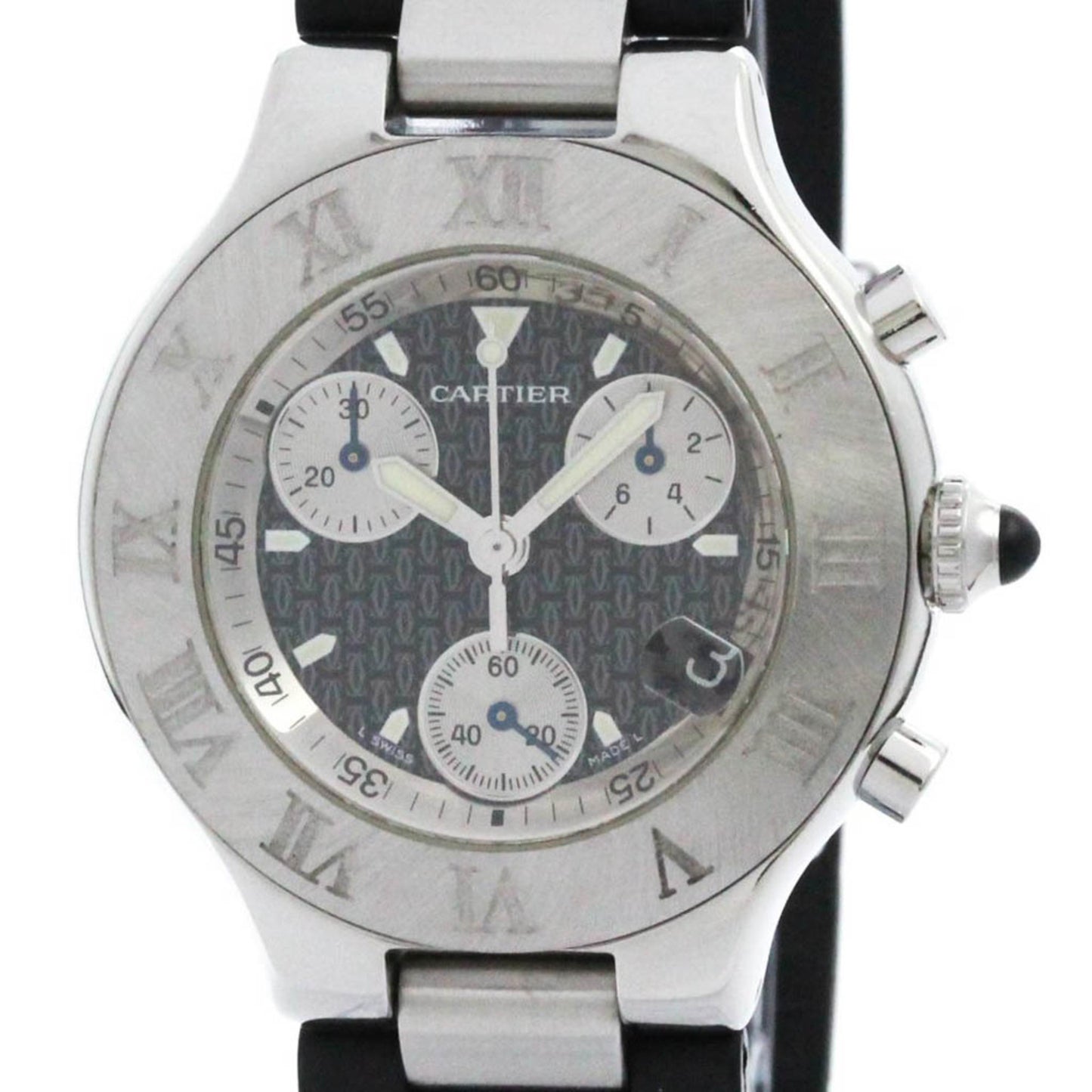 Polished Cartier Must 21 Chronoscaph Steel Quartz