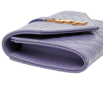 Saint Laurent Ysl Envelope Business Card Case 651026 Purple Leather