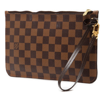 Louis Vuitton Damier Neverfull Mm Accessory Pouch N41358 Ebene Brown Leather