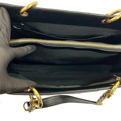 Chanel Matelasse Coco Mark Caviar Leather Chain Tote Bag