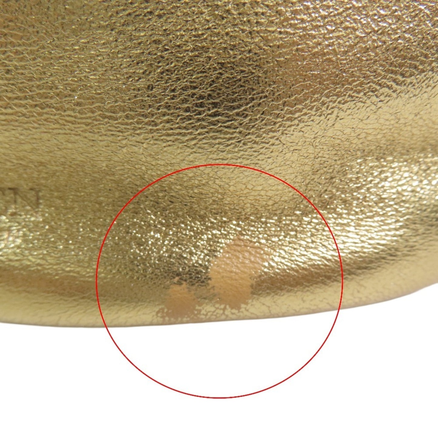 Ralph Lauren Women'S Gold Leather Drawstring Shoulder Bag With Chain Strap