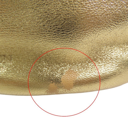 Ralph Lauren Women'S Gold Leather Drawstring Shoulder Bag With Chain Strap