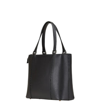 Burberry Nova Check Logo Handbag In Black Leather