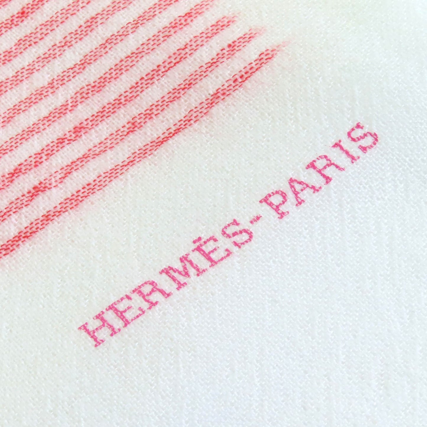 Hermes 100% Cashmere Multi-Stripe Mini Fringe Large Shawl/Stole In Multicolor