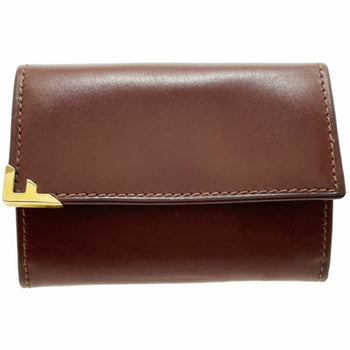 Salvatore Ferragamo Coin Purse F Leather Brown 22 6634 Ss-13181