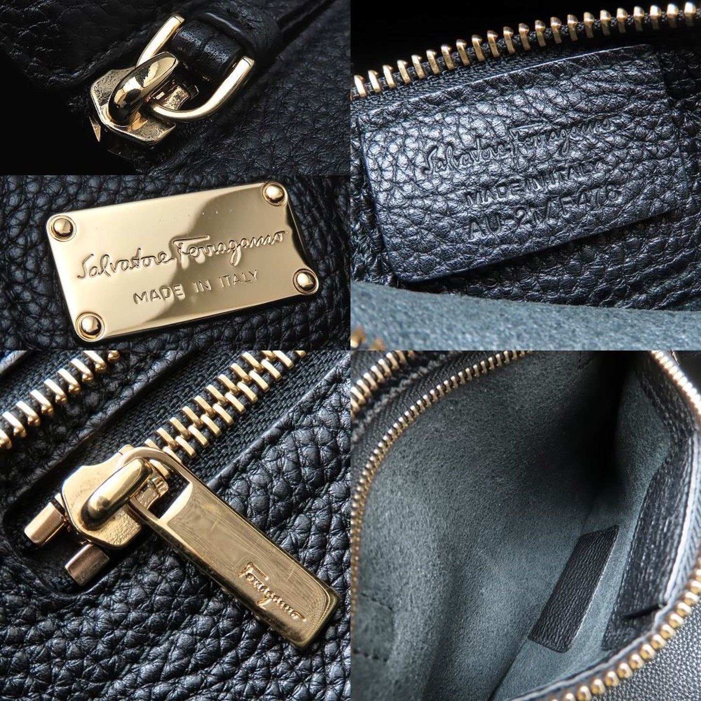 Salvatore Ferragamo Amy 2-Way Handbag In Black Leather