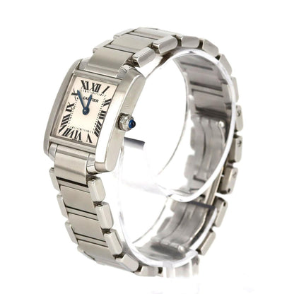 Cartier Tank Franaise Sm W51008Q3 Stainless Steel Quartz Watch