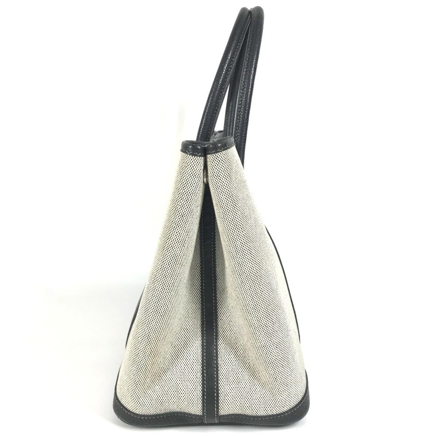 Hermes Garden Party Pm Toile H Leather Handbag/Tote Bag