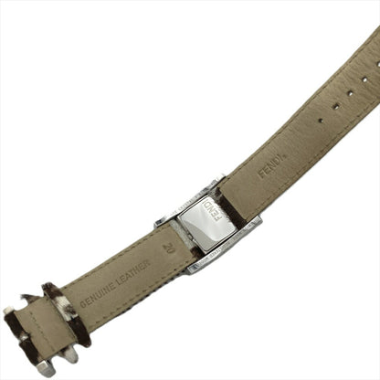 Fendi F5000 Gyro Watch Quartz Red Dial Pony Leather Belt