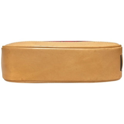 Coach Signature Mini Pouch Shoulder Bag 6094 In Red Leather