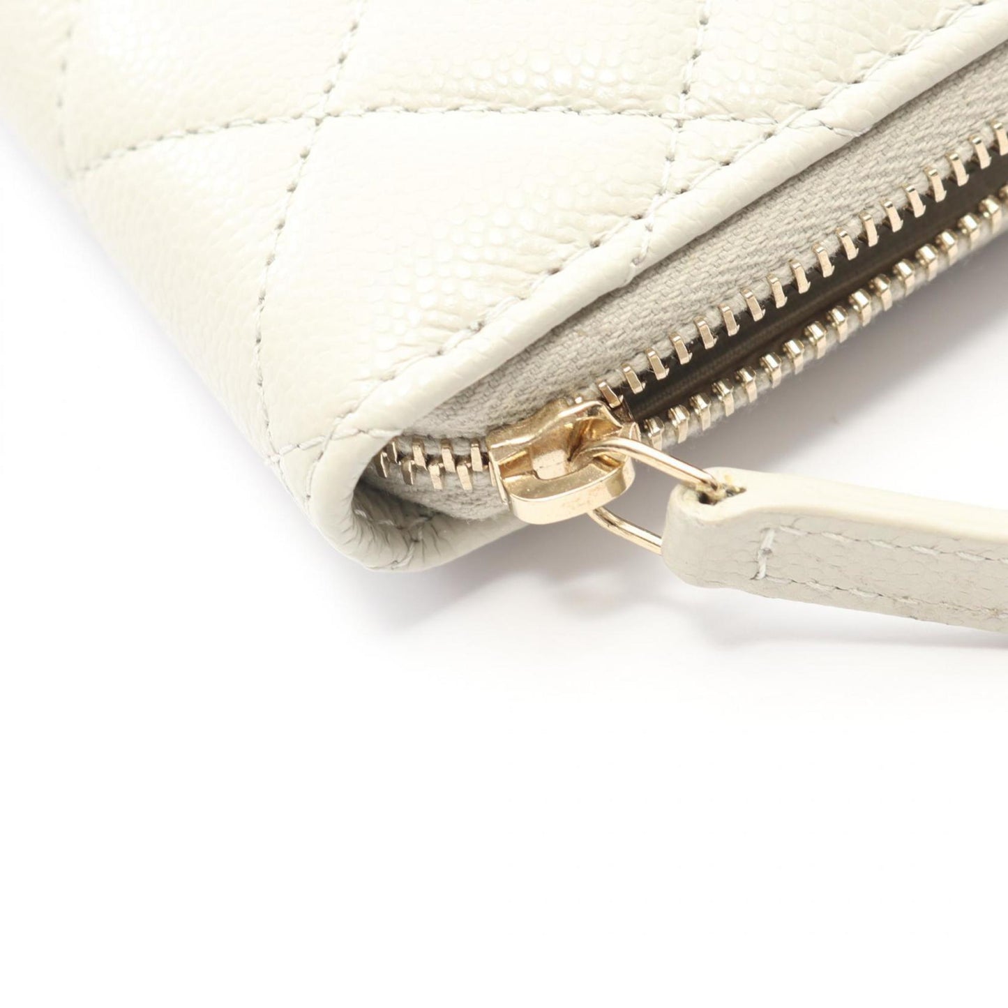 Chanel Matelasse Round Wallet In Grained Calfskin Leather