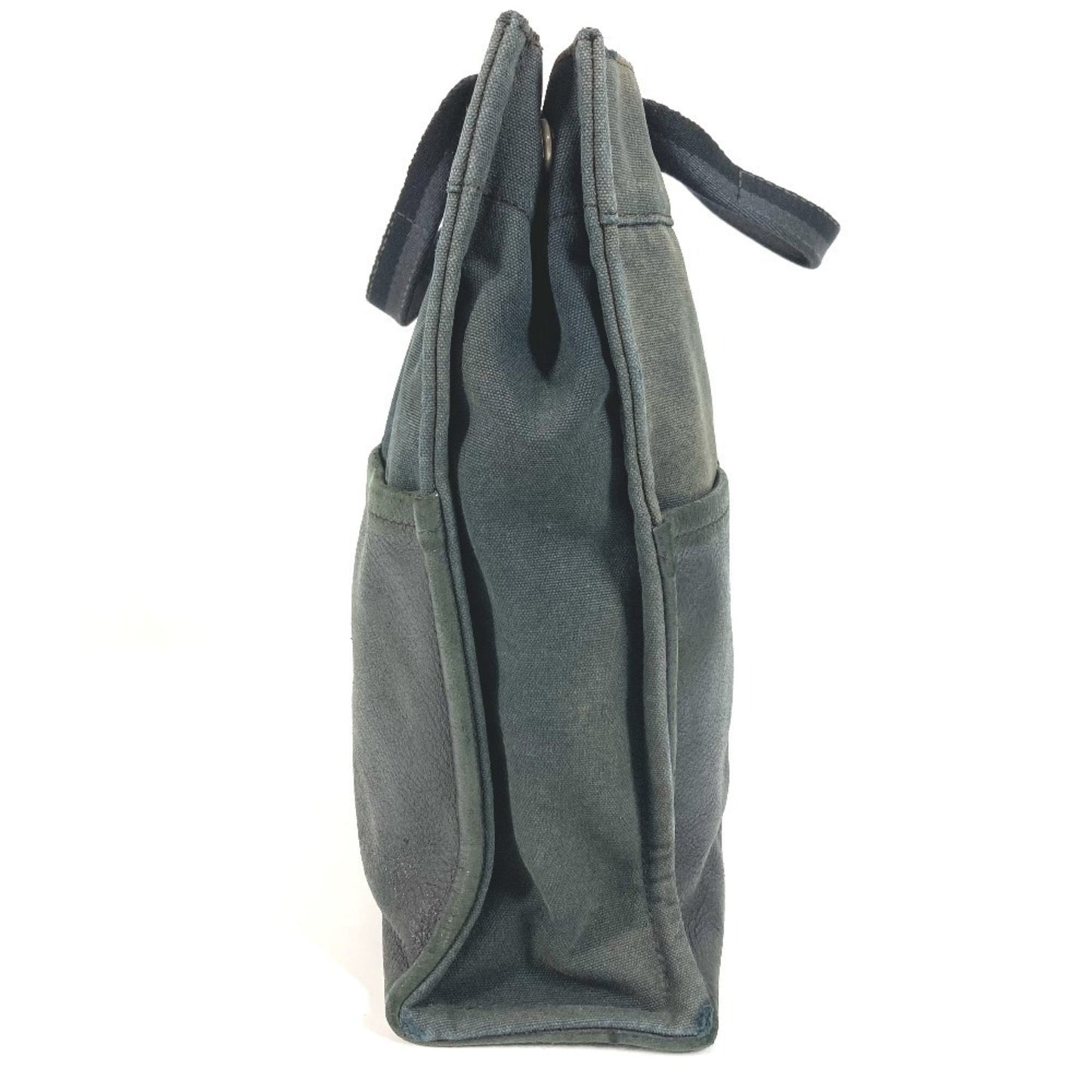 Hermes Herms Half Leather Foule Mm Tote Bag Handbag Canvas