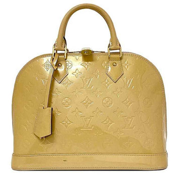 Louis Vuitton Handbag Alma Pm Yellow Monogram Vernis Citrine M90101 Patent Leather Fl4113 Louis