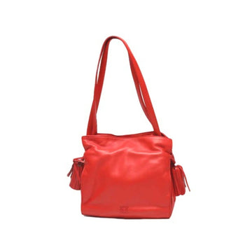 Loewe Tassel Leather 2Way 380 82 E17 Red Shoulder Bag